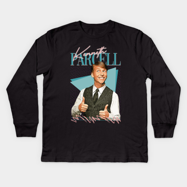Vapor Pop 90s // Kenneth Parcell Kids Long Sleeve T-Shirt by Tv Moments