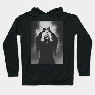 Scary Face Horror Poster Halloween Ghost Heart Hands Hoodie