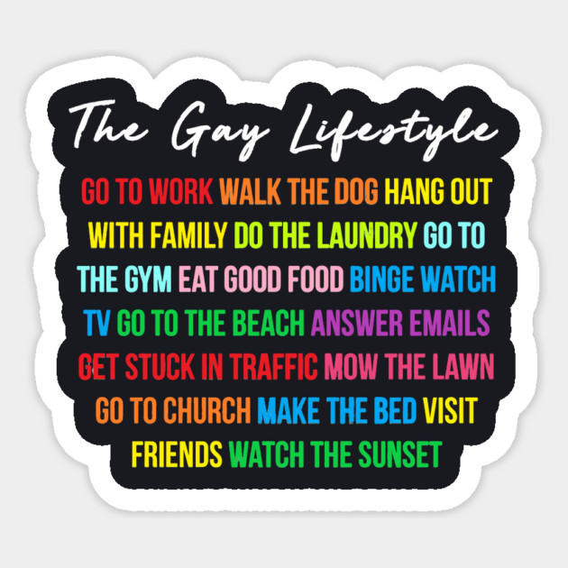 The Gay Lifestyle Sticker by Charles's Store 8