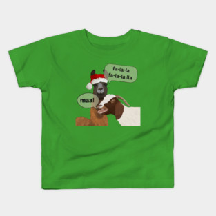 Funny Festive Llama and Goat Kids T-Shirt