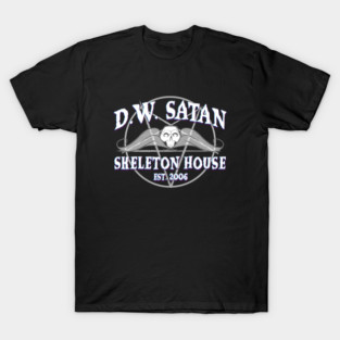 D.W. Satan Skeleton House - Ghostly White T-Shirt