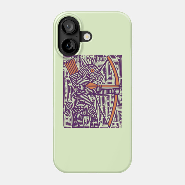 Greek Mythology Centaur Archer Folk Art Phone Case by TuncGK