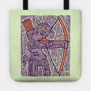 Greek Mythology Centaur Archer Folk Art Tote