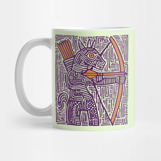 Greek Mythology Centaur Archer Folk Art by TuncGK