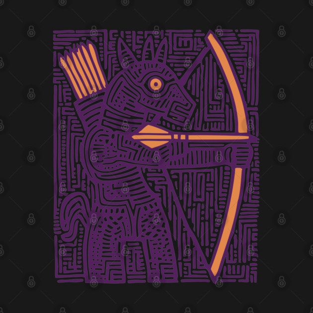 Greek Mythology Centaur Archer Folk Art by TuncGK