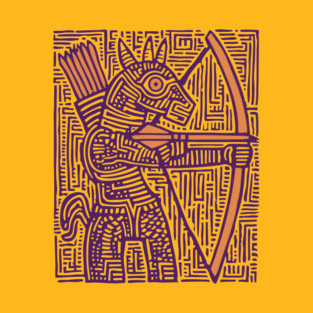 Greek Mythology Centaur Archer Folk Art T-Shirt