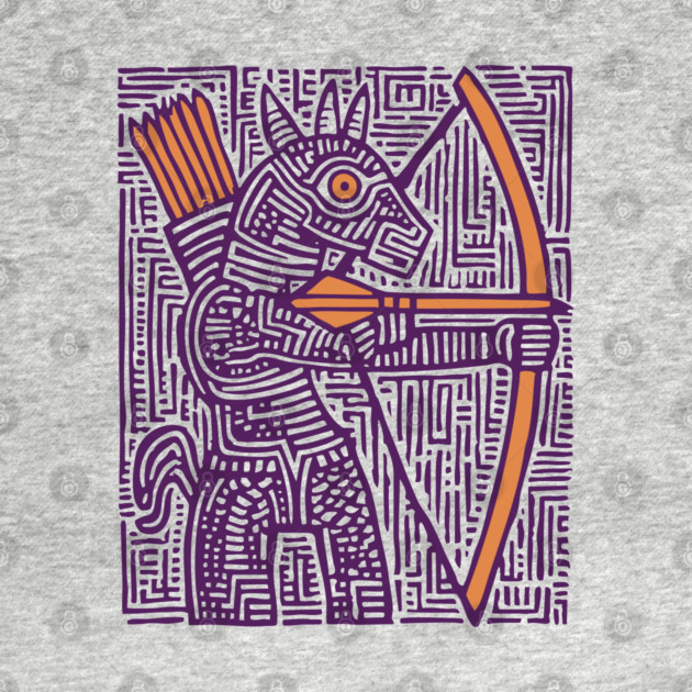 Greek Mythology Centaur Archer Folk Art by TuncGK