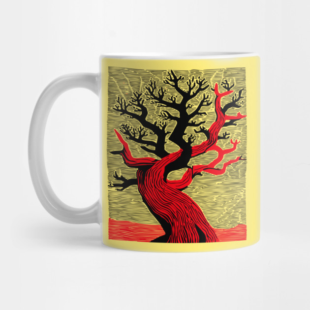 Haunted Forest Spooky Tree Woodcut by TuncGK