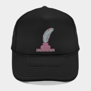 Vintage Quill and Inkwell Woodcut Hat