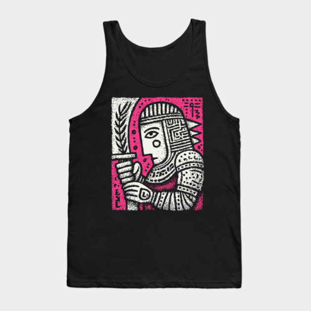 Medieval Knight Portrait Folk Art Tank Top by TuncGK