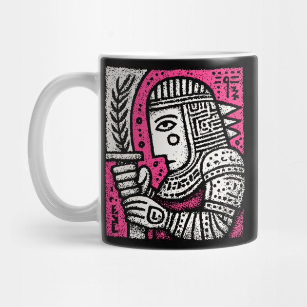 Medieval Knight Portrait Folk Art by TuncGK