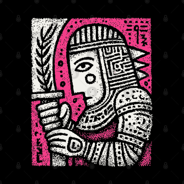 Medieval Knight Portrait Folk Art by TuncGK