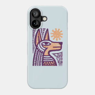 Anubis Egyptian God Folk Art Phone Case