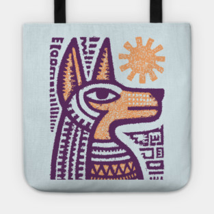 Anubis Egyptian God Folk Art Tote