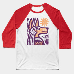 Anubis Egyptian God Folk Art Baseball T-Shirt