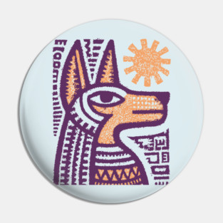 Anubis Egyptian God Folk Art Pin