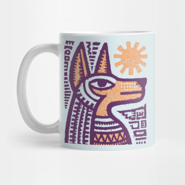 Anubis Egyptian God Folk Art by TuncGK