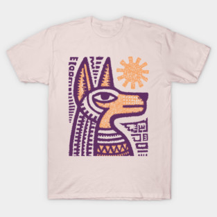 Anubis Egyptian God Folk Art T-Shirt