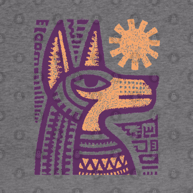 Anubis Egyptian God Folk Art by TuncGK