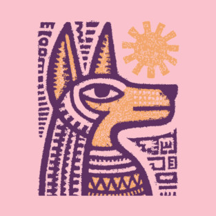 Anubis Egyptian God Folk Art T-Shirt