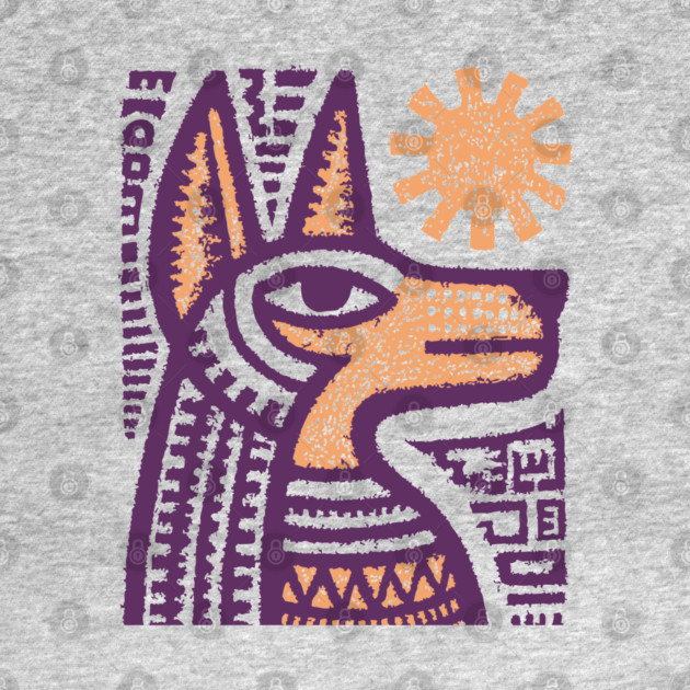 Anubis Egyptian God Folk Art by TuncGK