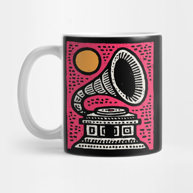 Vintage Gramophone Music - Vibrant Pop Art Design by TuncGK