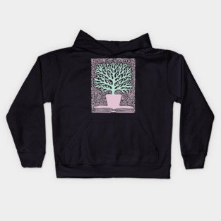 Tree of Knowledge From Book Folk Art Kids Hoodie