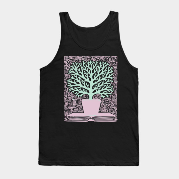 Tree of Knowledge From Book Folk Art Tank Top by TuncGK