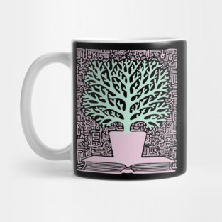 Tree of Knowledge From Book Folk Art Mug
