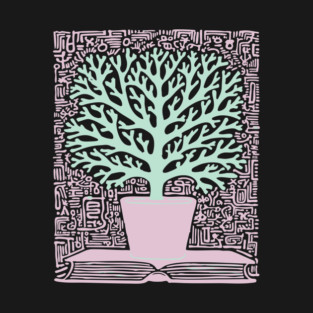 Tree of Knowledge From Book Folk Art T-Shirt