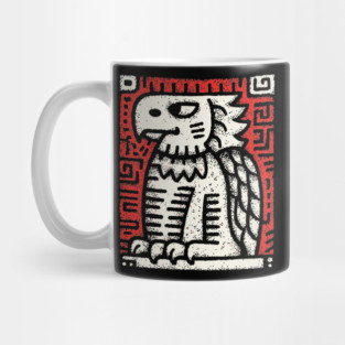 Ancient Griffin Crest Woodcut Mug