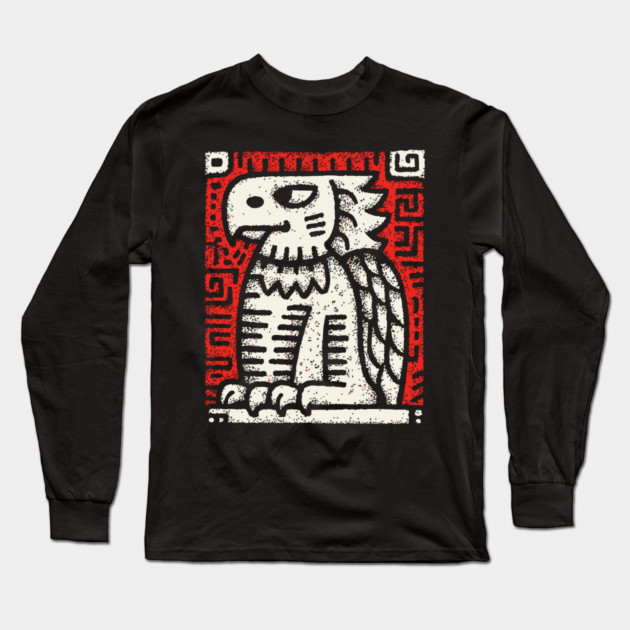 Ancient Griffin Crest Woodcut Long Sleeve T-Shirt by TuncGK