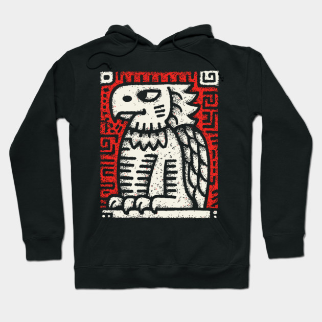 Ancient Griffin Crest Woodcut Hoodie by TuncGK