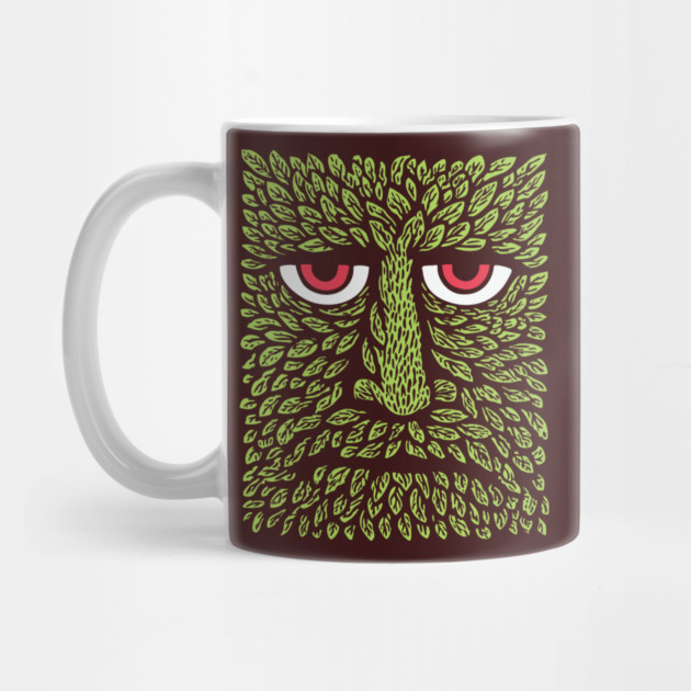 Green Man Forest Spirit Woodcut by TuncGK