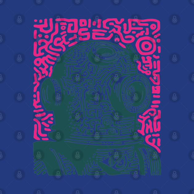 Vintage Deep Sea Diver Linocut by TuncGK