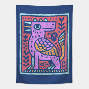 Cute Baby Griffin Mythical Creature Tapestry