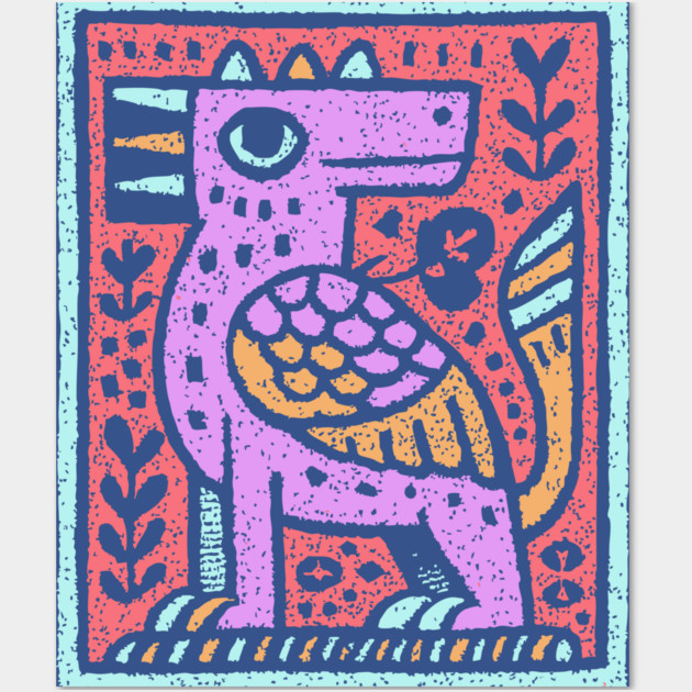 Cute Baby Griffin Mythical Creature Wall Art by TuncGK