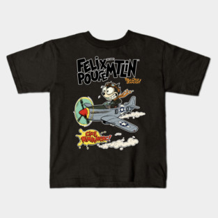 Vintage Felix - War Pilot Kids T-Shirt