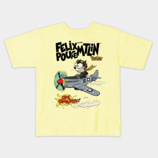 Vintage Felix - War Pilot Kids T-Shirt
