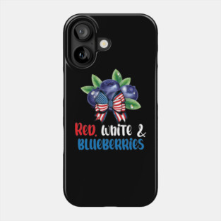 Funny Fourth of July Berry Lover Tee – Red White And Blueberries Phone Case