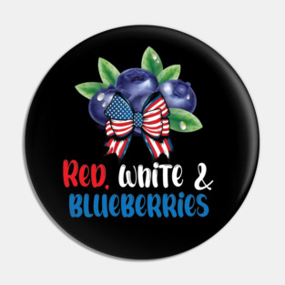 Funny Fourth of July Berry Lover Tee – Red White And Blueberries Pin