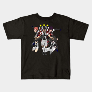 Blue Lock X Juventus Italian Striker Takeover Anime Crossover Kids T-Shirt