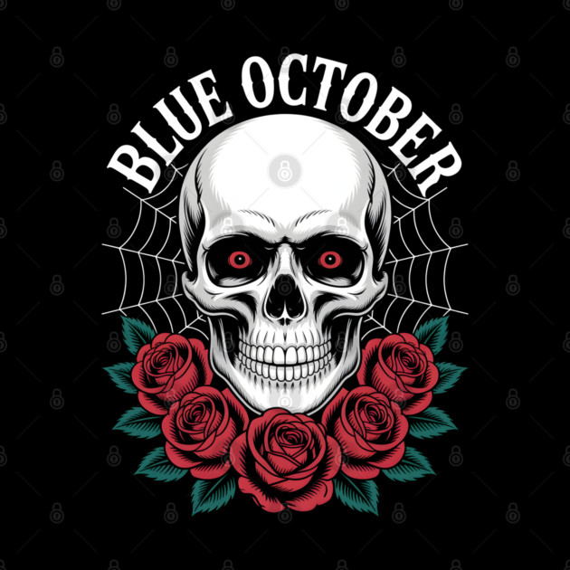 Blue October Skull Roses Gothic Band by norhando