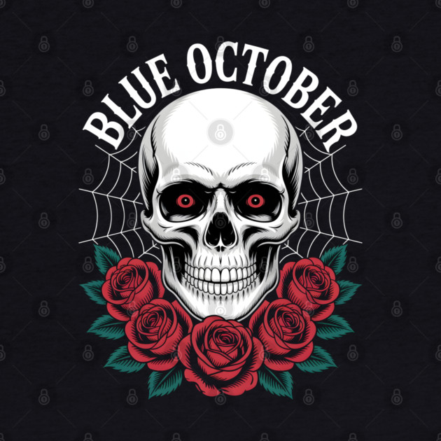 Blue October Skull Roses Gothic Band by norhando