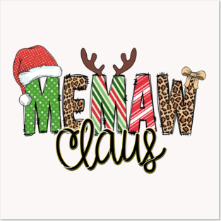 Cute Memaw Claus Xmas Santa Claus Merry Christmas Posters and Art