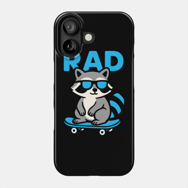RAD Raccoon Skateboard Design – Cool Skater Raccoon Graphic Phone Case by MakerMind8.2