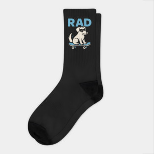 RAD Dog Skateboard Design – Cool Skater Dog Graphic Socks