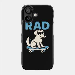 RAD Dog Skateboard Design – Cool Skater Dog Graphic Phone Case