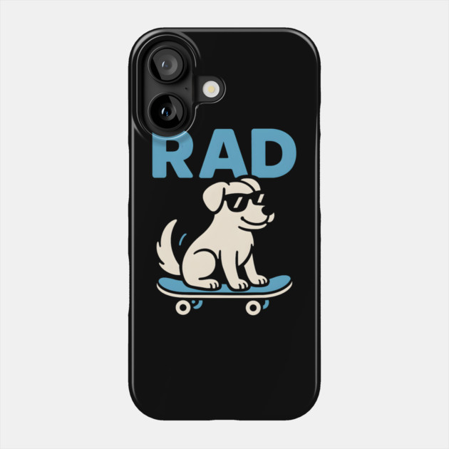 RAD Dog Skateboard Design – Cool Skater Dog Graphic Phone Case by MakerMind8.2