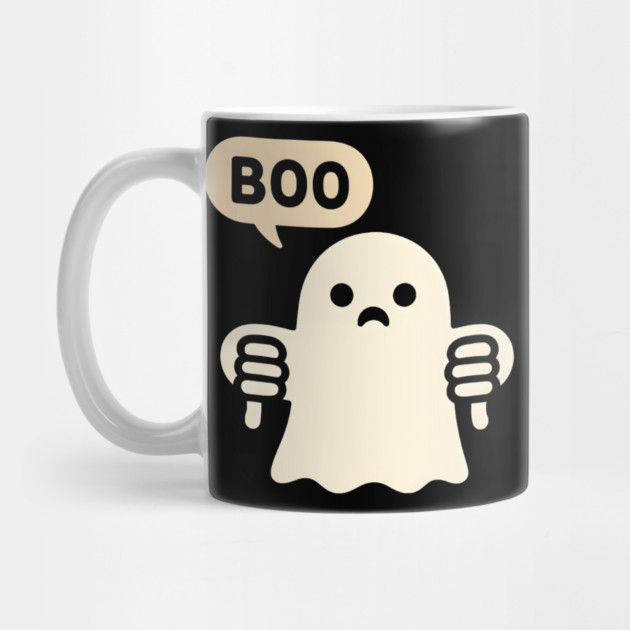 Sad Ghost Saying “Boo” – Funny Halloween Ghost Graphic by MakerMind8.2